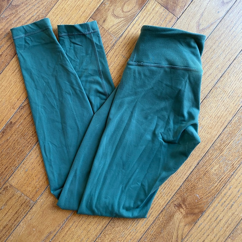wonder under lululemon green leggings